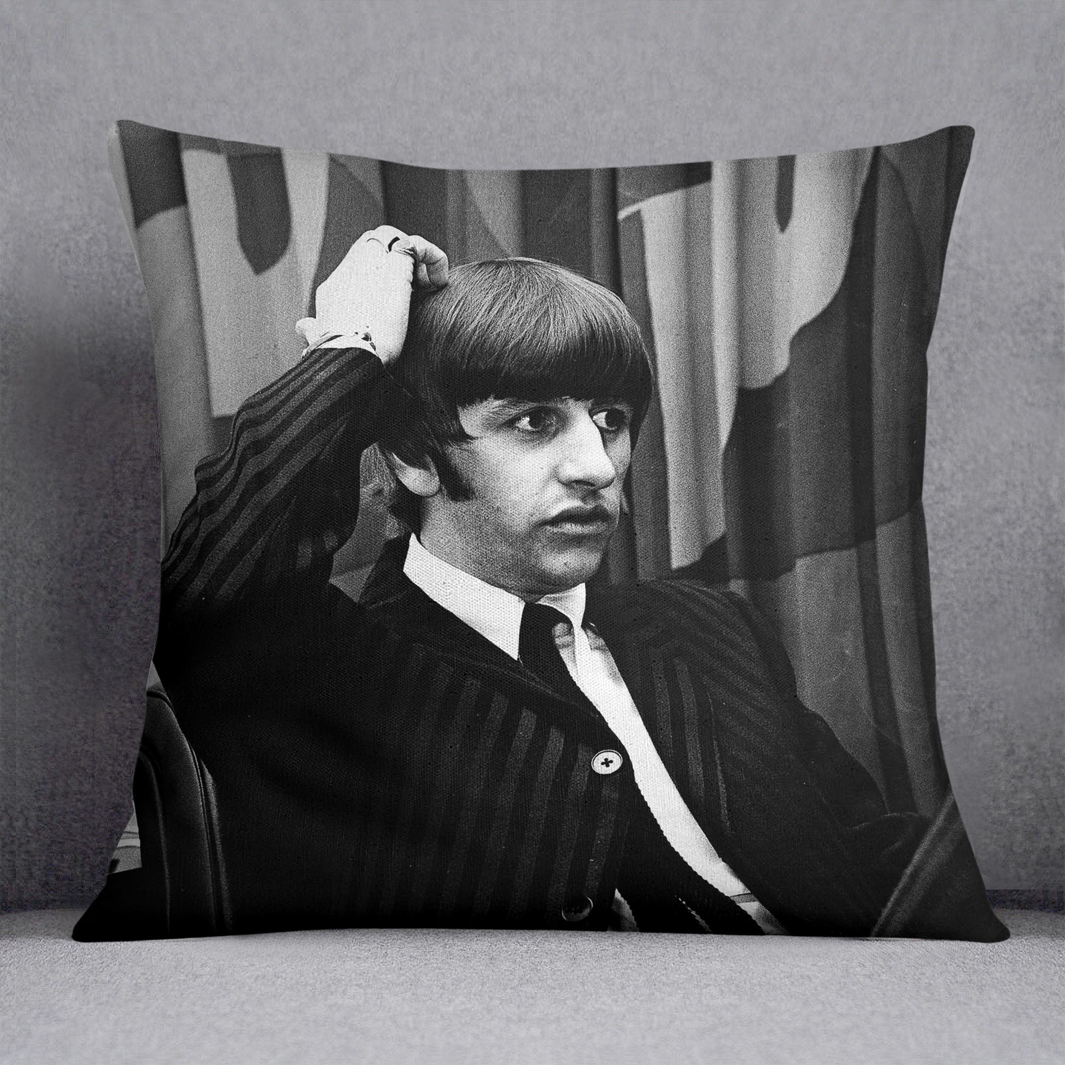 Ringo Starr at a press conference Cushion