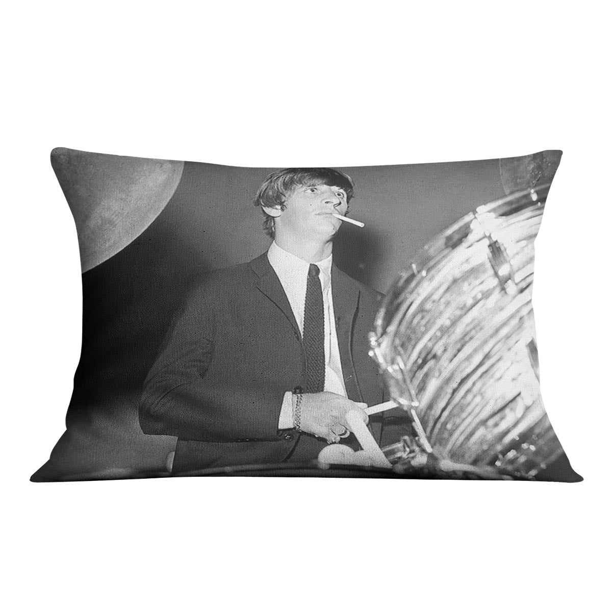 Ringo Starr playing the drums Cushion