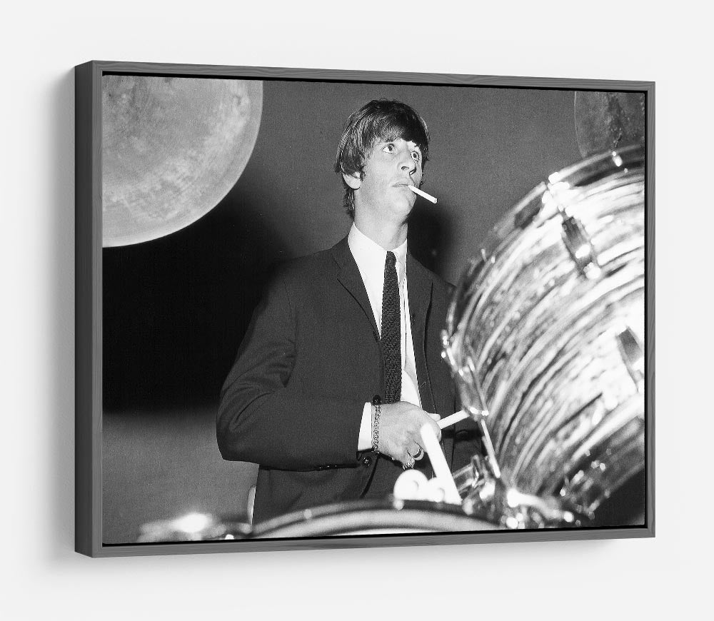 Ringo Starr playing the drums HD Metal Print