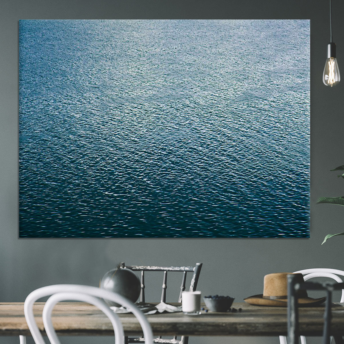Ripple on blue water Canvas Print or Poster - Canvas Art Rocks - 3