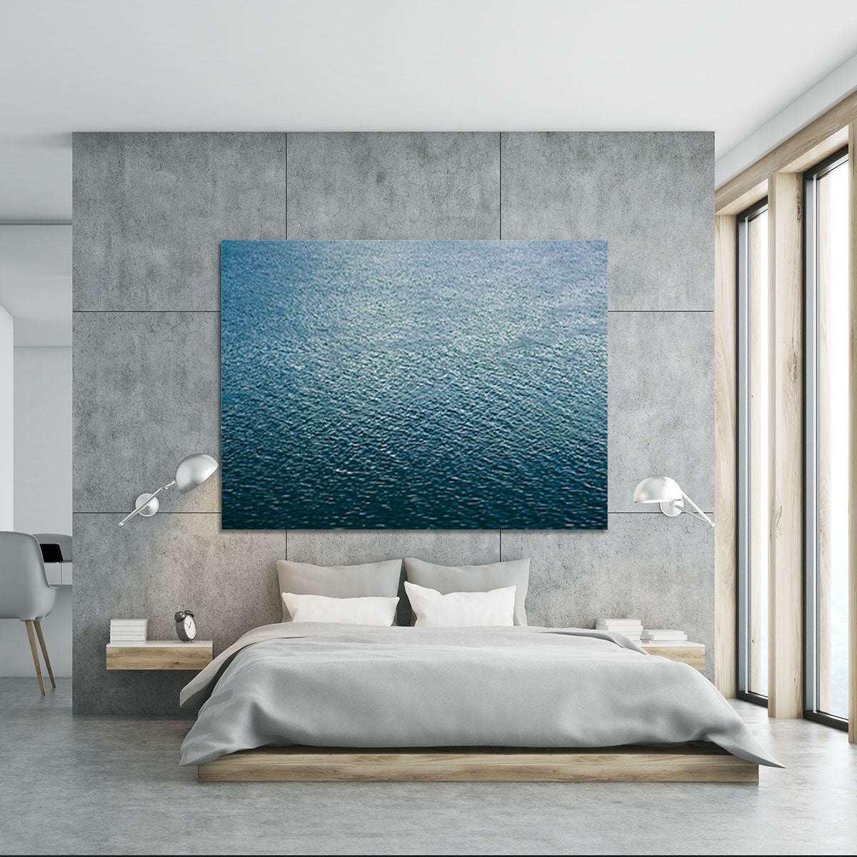 Ripple on blue water Canvas Print or Poster - Canvas Art Rocks - 5