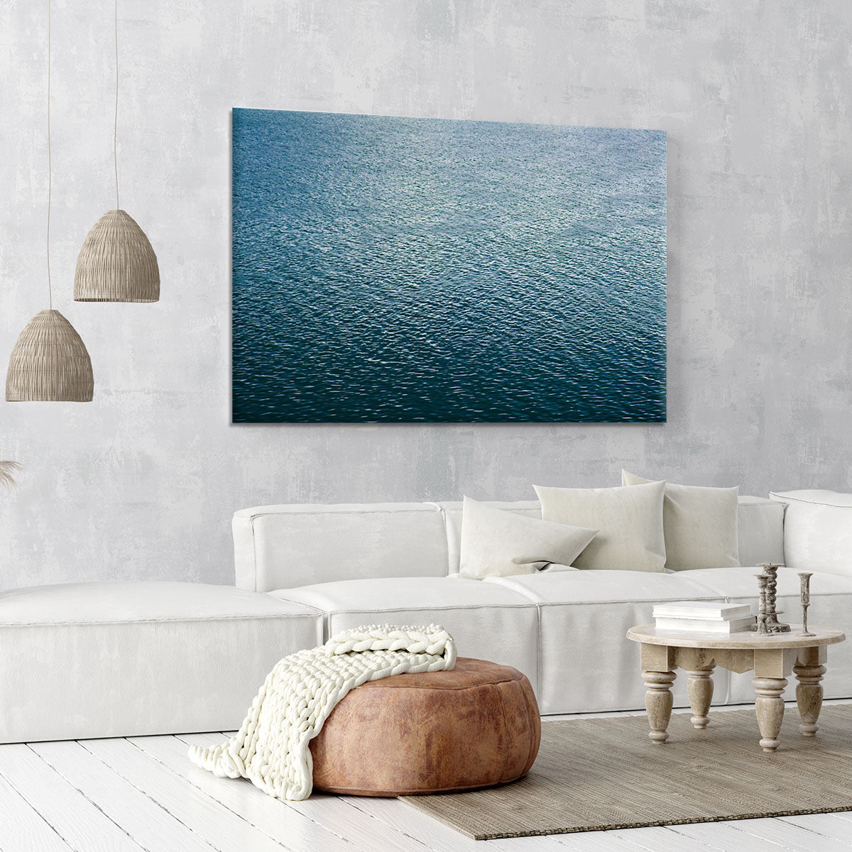 Ripple on blue water Canvas Print or Poster - Canvas Art Rocks - 6