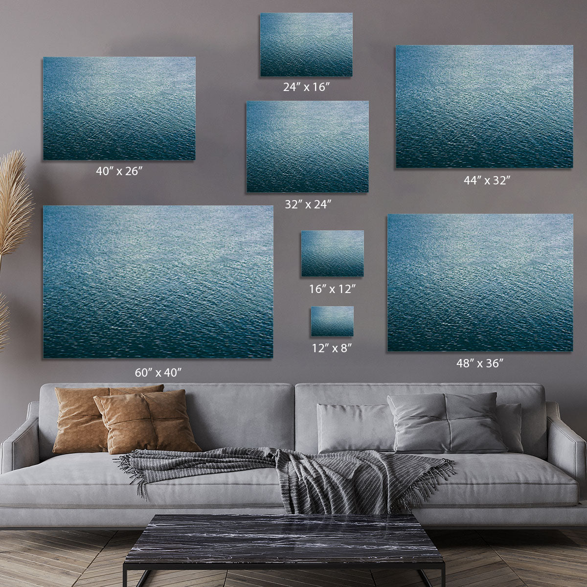 Ripple on blue water Canvas Print or Poster - Canvas Art Rocks - 7