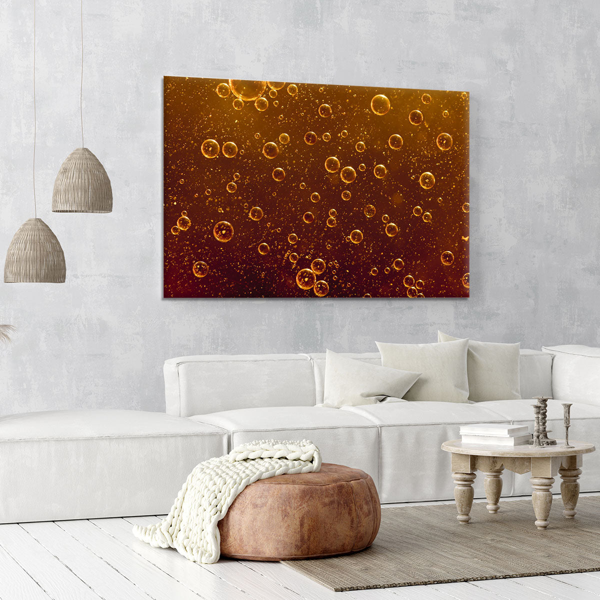 Rising orange bubbles Canvas Print or Poster - Canvas Art Rocks - 6