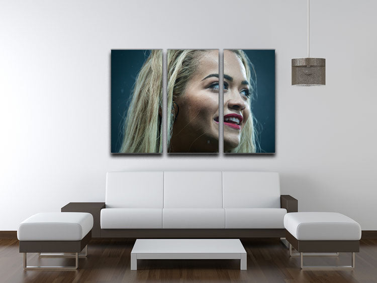 Rita Ora in 2015 3 Split Panel Canvas Print - Canvas Art Rocks - 3