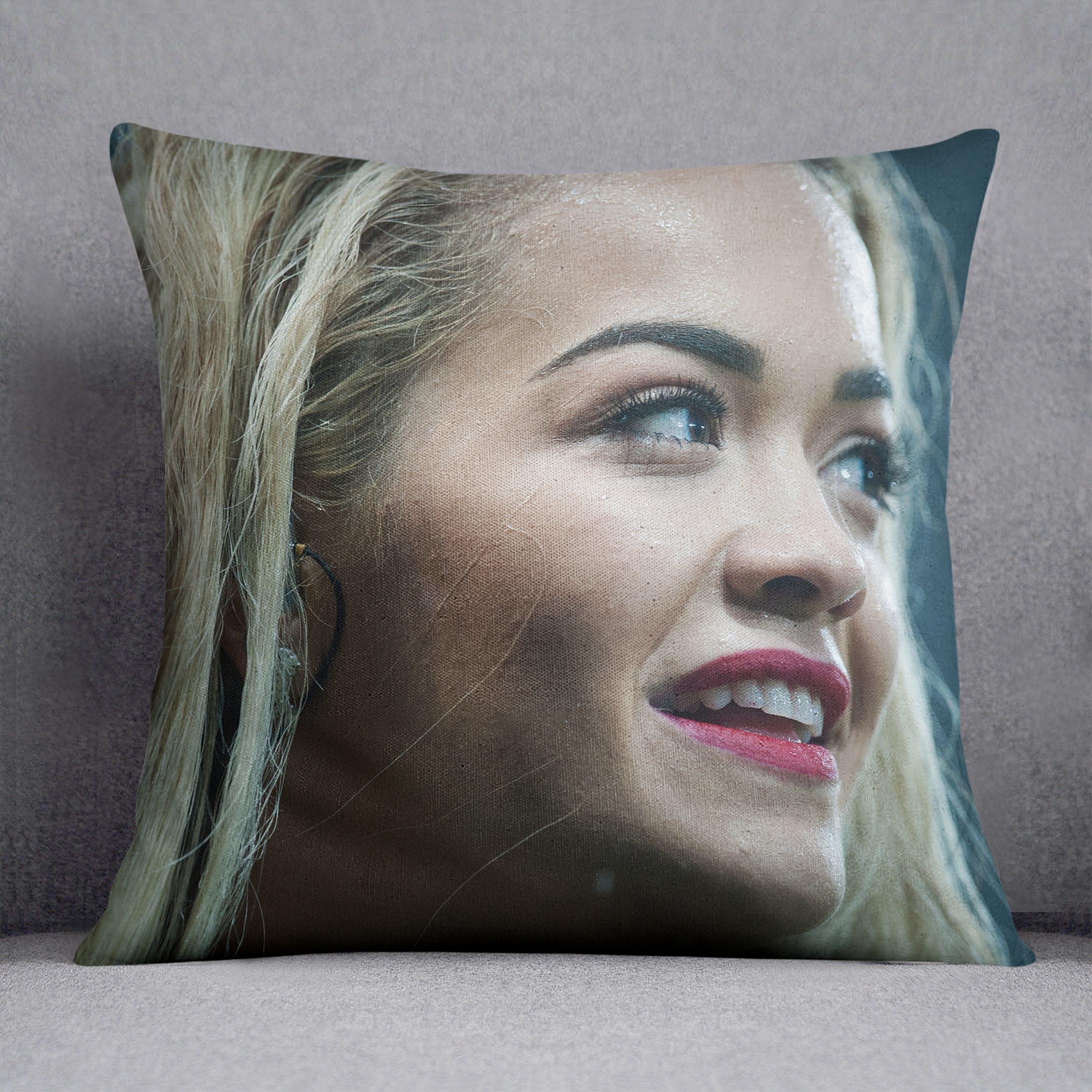 Rita Ora in 2015 Cushion - Canvas Art Rocks - 1