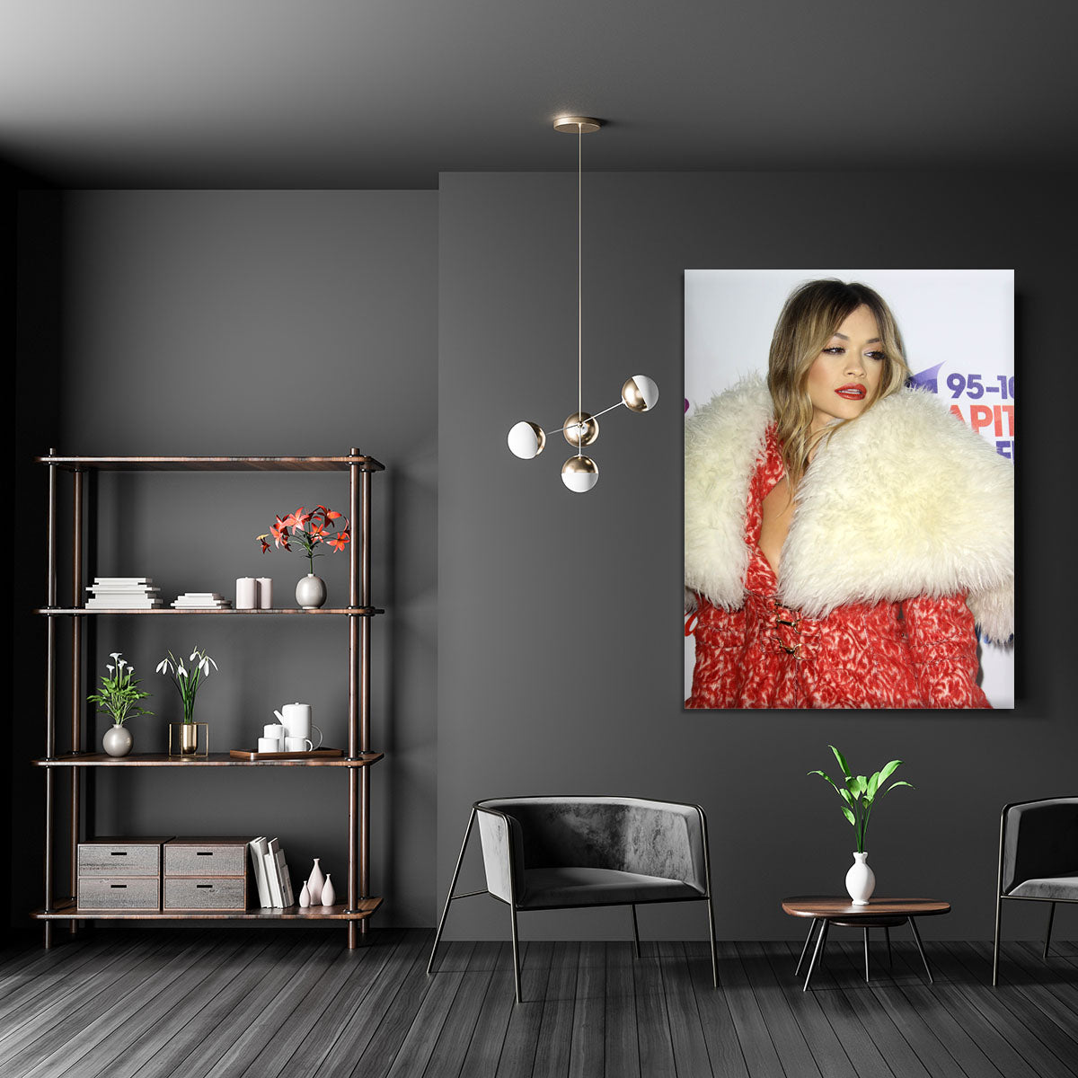 Rita Ora in red Canvas Print or Poster - Canvas Art Rocks - 5