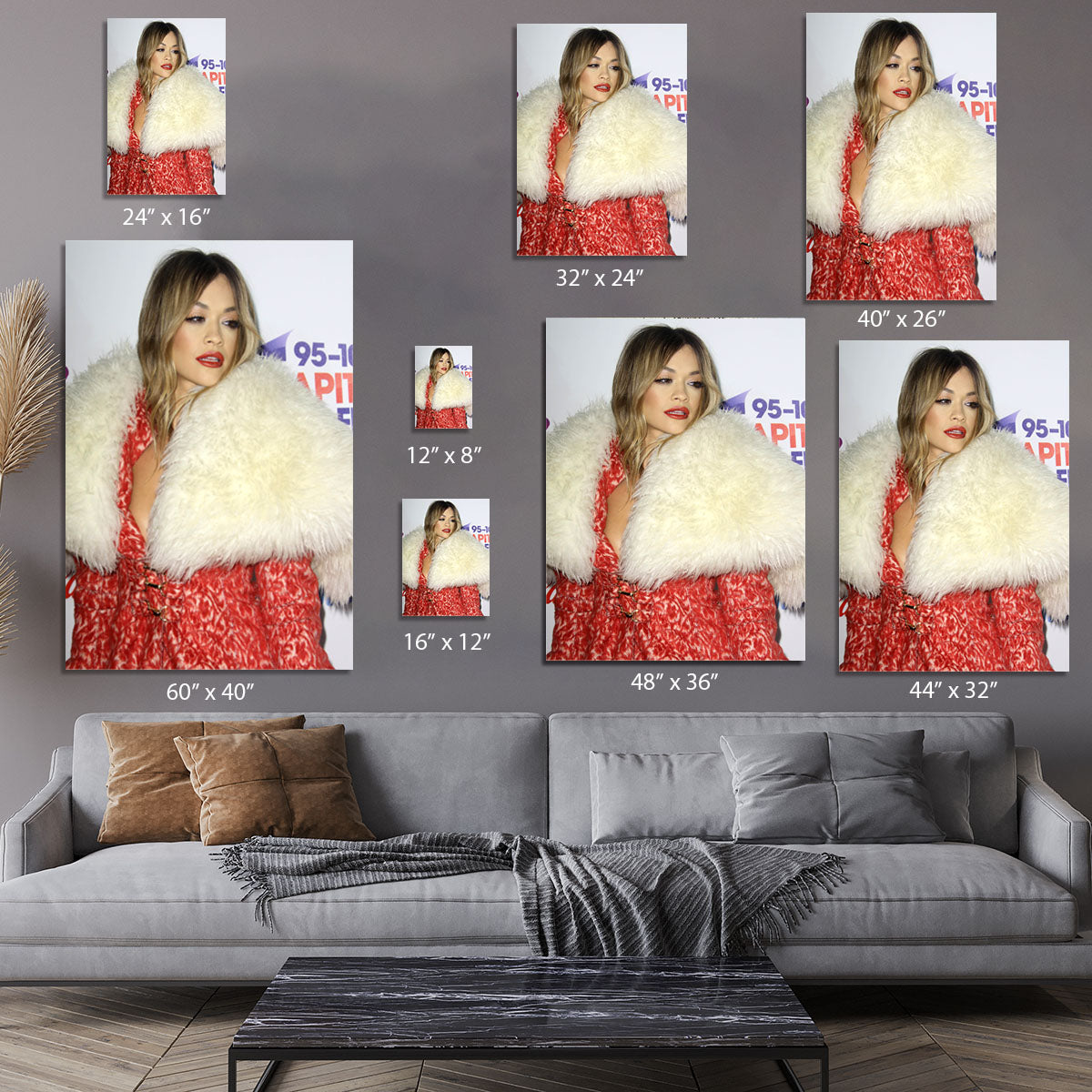 Rita Ora in red Canvas Print or Poster - Canvas Art Rocks - 7