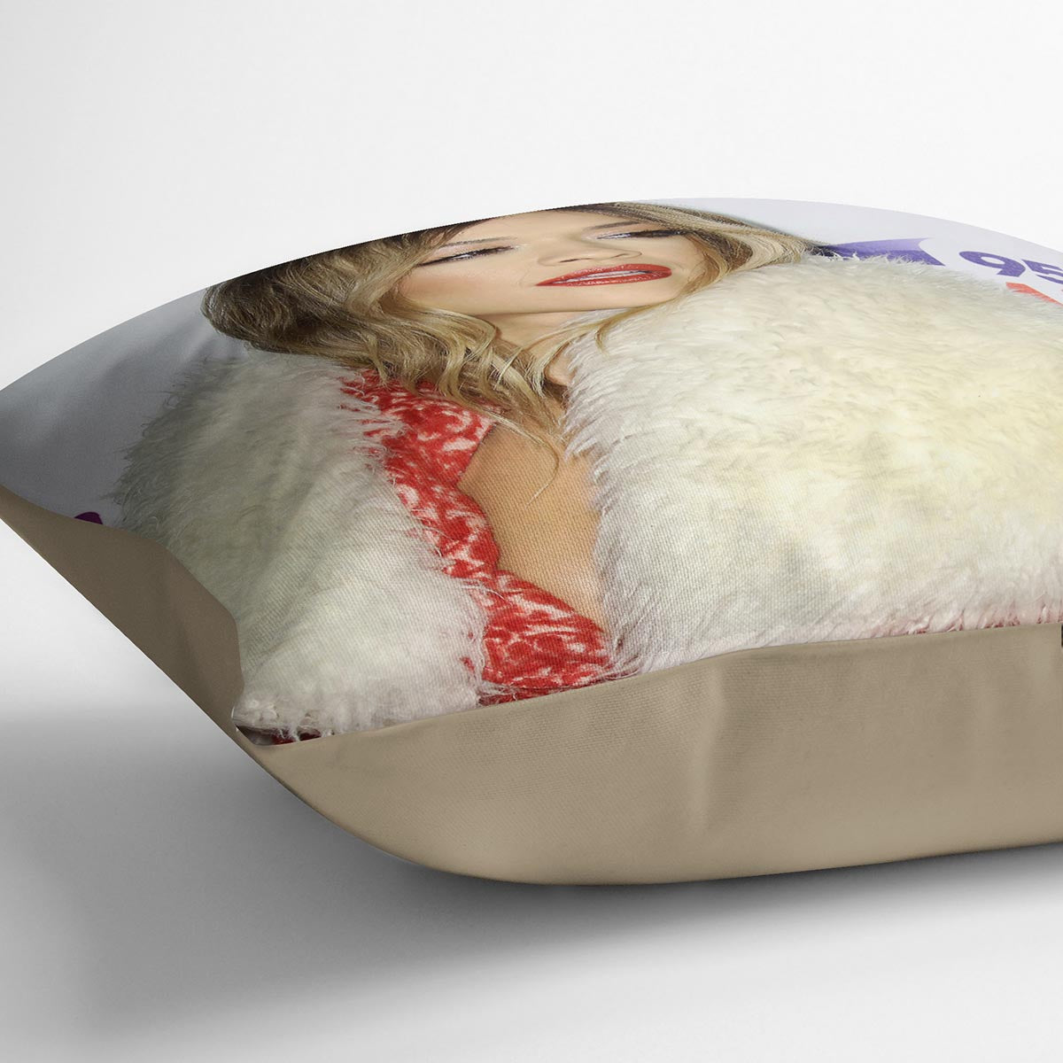 Rita Ora in red Cushion