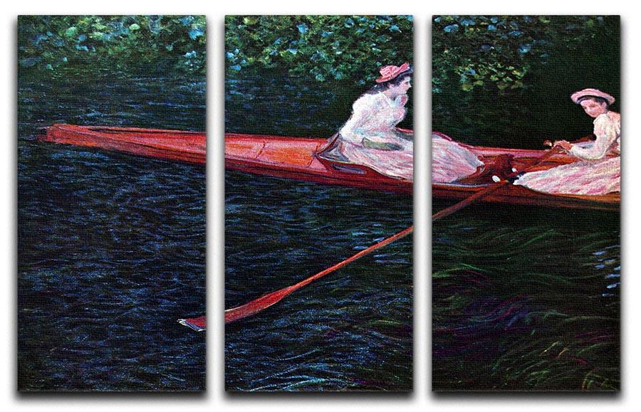 River Epte by Monet Split Panel Canvas Print - Canvas Art Rocks - 4