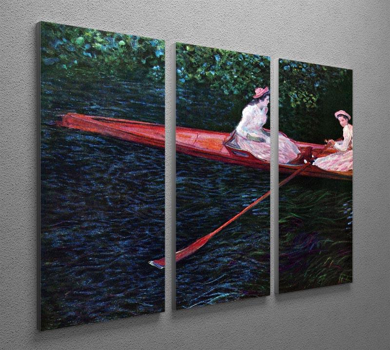 River Epte by Monet Split Panel Canvas Print - Canvas Art Rocks - 4