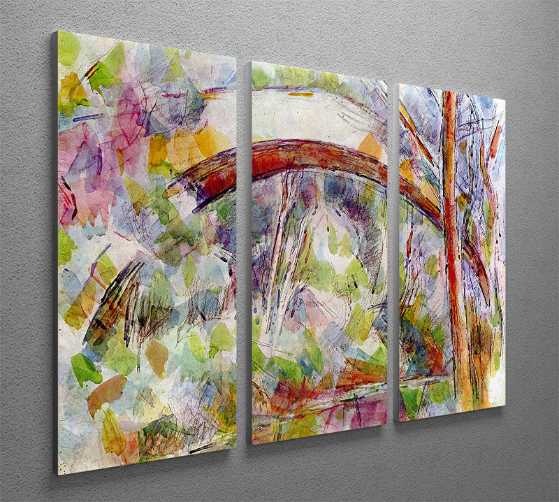 River at the Bridge of Three Sources by Cezanne 3 Split Panel Canvas Print - Canvas Art Rocks - 2