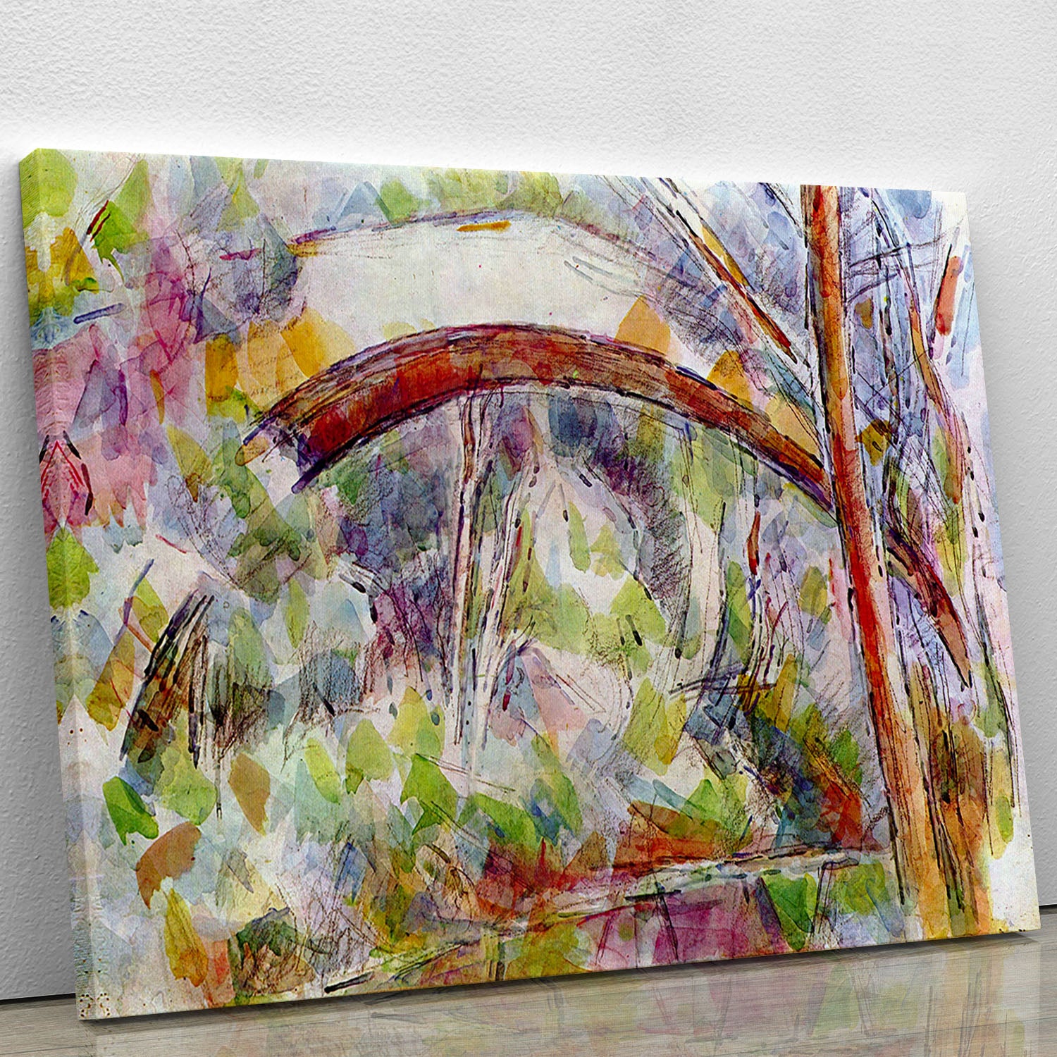 River at the Bridge of Three Sources by Cezanne Canvas Print or Poster - Canvas Art Rocks - 1