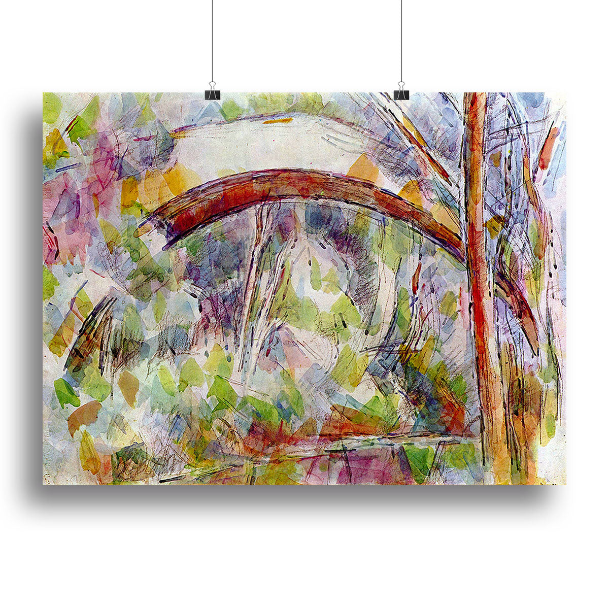 River at the Bridge of Three Sources by Cezanne Canvas Print or Poster - Canvas Art Rocks - 2