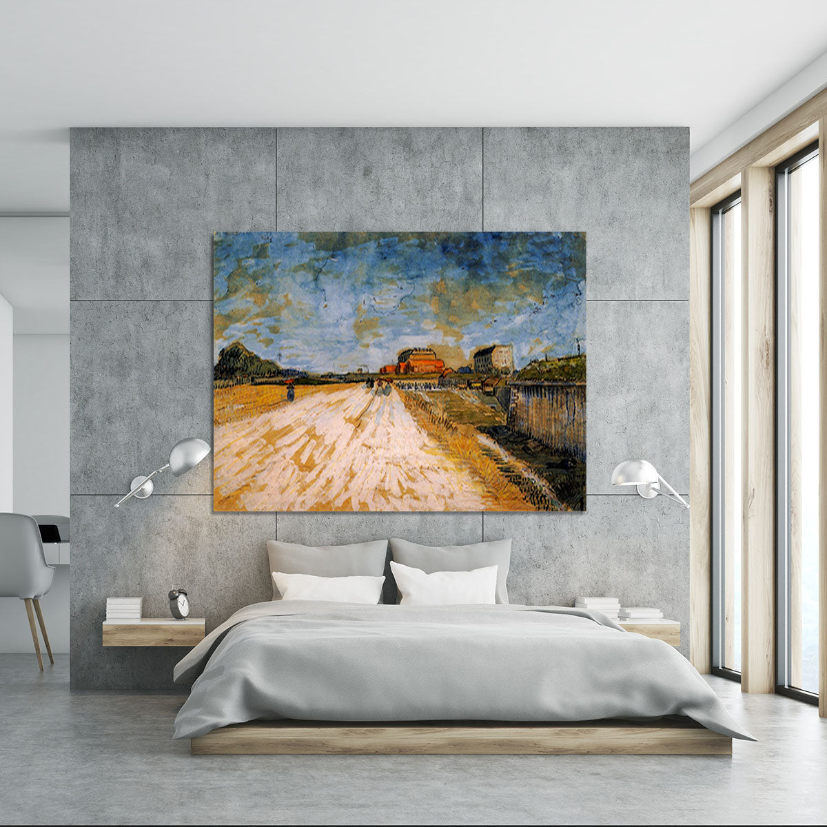 Road Running Beside the Paris Ramparts by Van Gogh Canvas Print or Poster - Canvas Art Rocks - 5