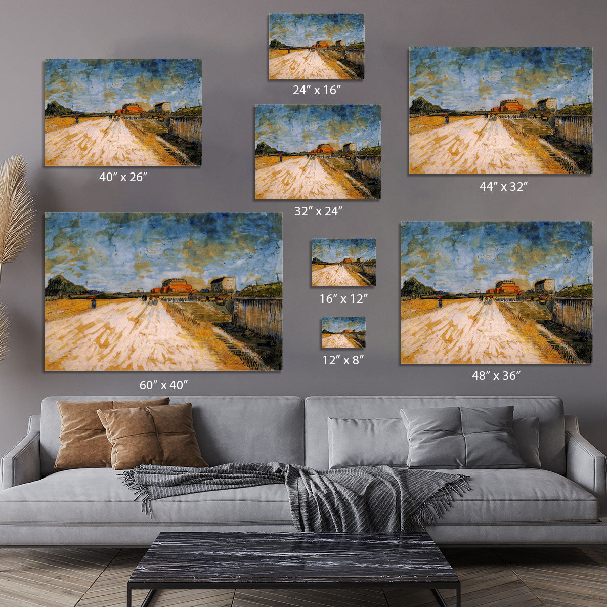 Road Running Beside the Paris Ramparts by Van Gogh Canvas Print or Poster - Canvas Art Rocks - 7
