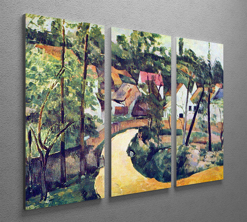 Road bend by Cezanne 3 Split Panel Canvas Print - Canvas Art Rocks - 2