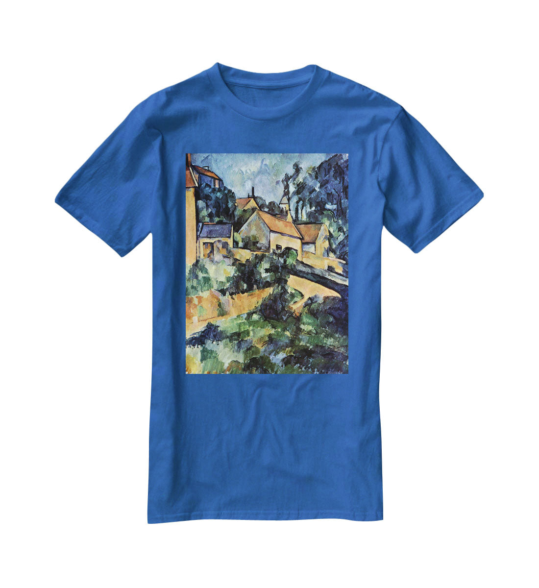 Road curve in Montgeroult by Cezanne T-Shirt - Canvas Art Rocks - 2