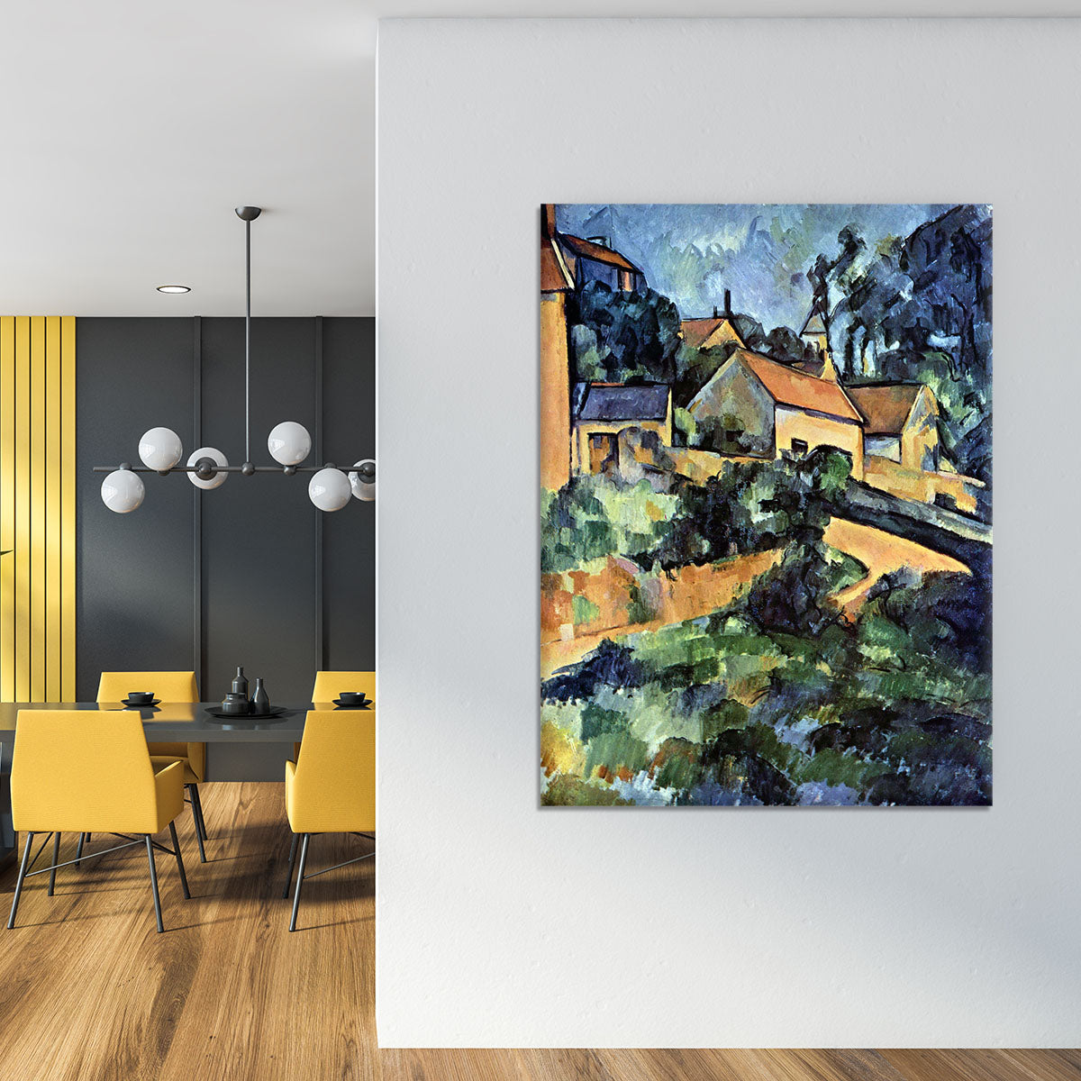 Road curve in Montgeroult by Cezanne Canvas Print or Poster - Canvas Art Rocks - 4