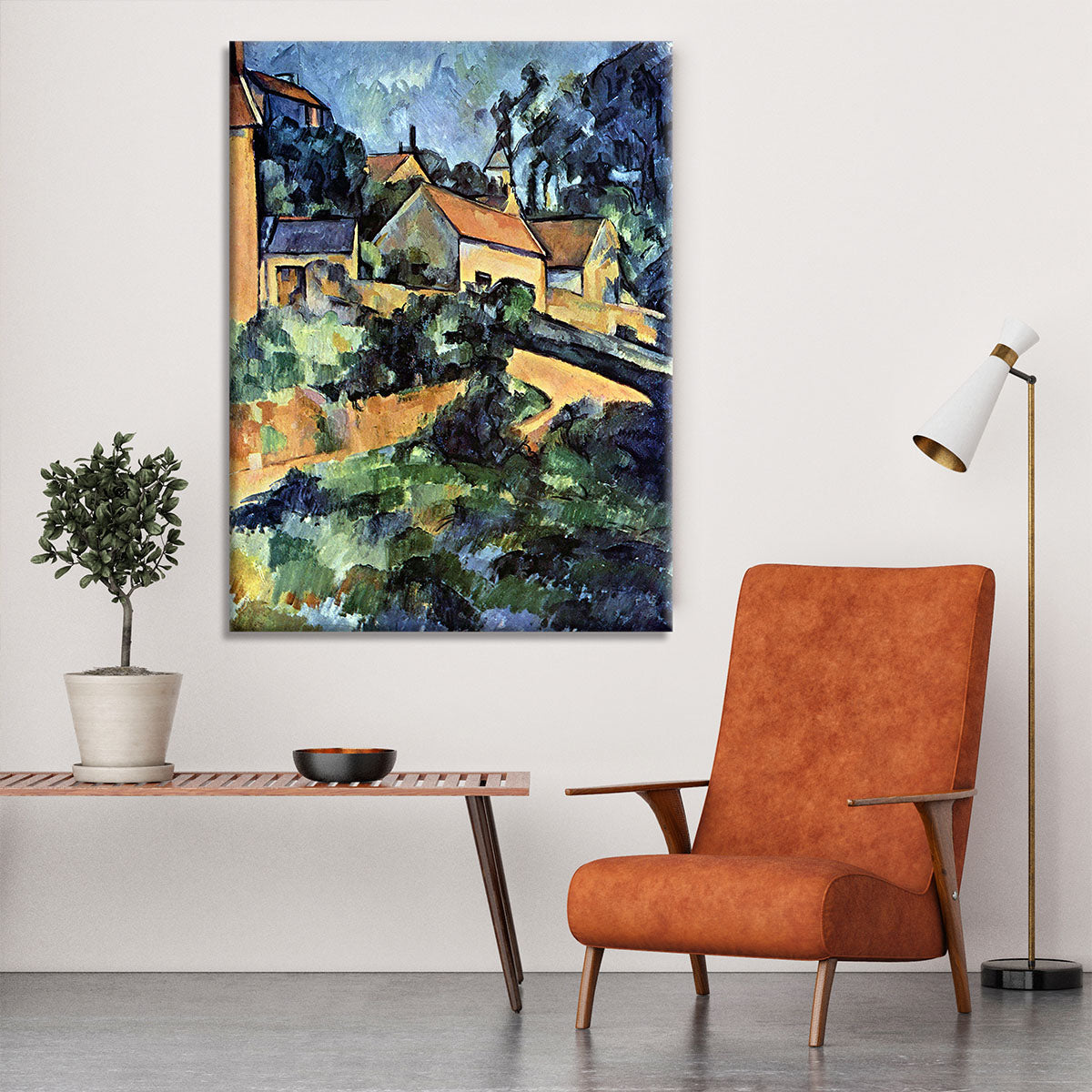 Road curve in Montgeroult by Cezanne Canvas Print or Poster - Canvas Art Rocks - 6