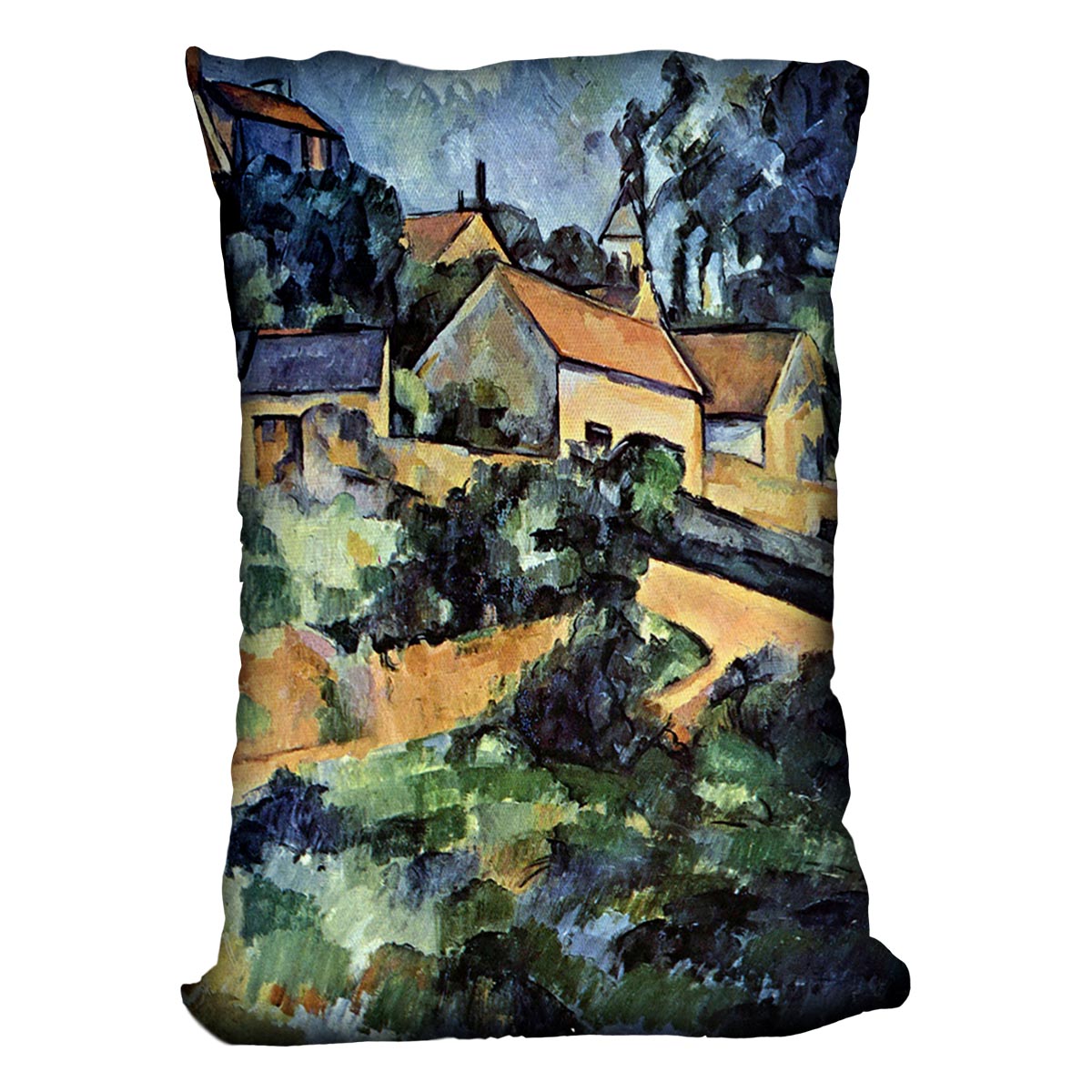 Road curve in Montgeroult by Cezanne Cushion