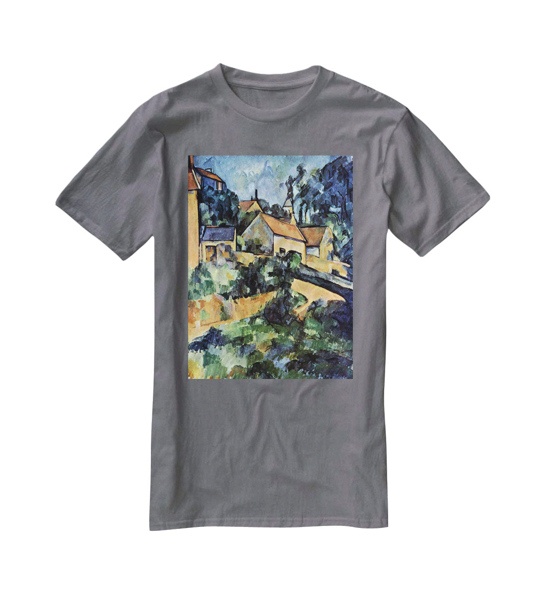 Road curve in Montgeroult by Cezanne T-Shirt - Canvas Art Rocks - 3