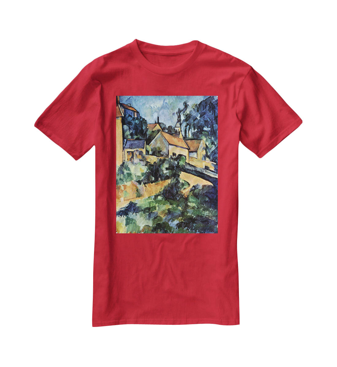 Road curve in Montgeroult by Cezanne T-Shirt - Canvas Art Rocks - 4
