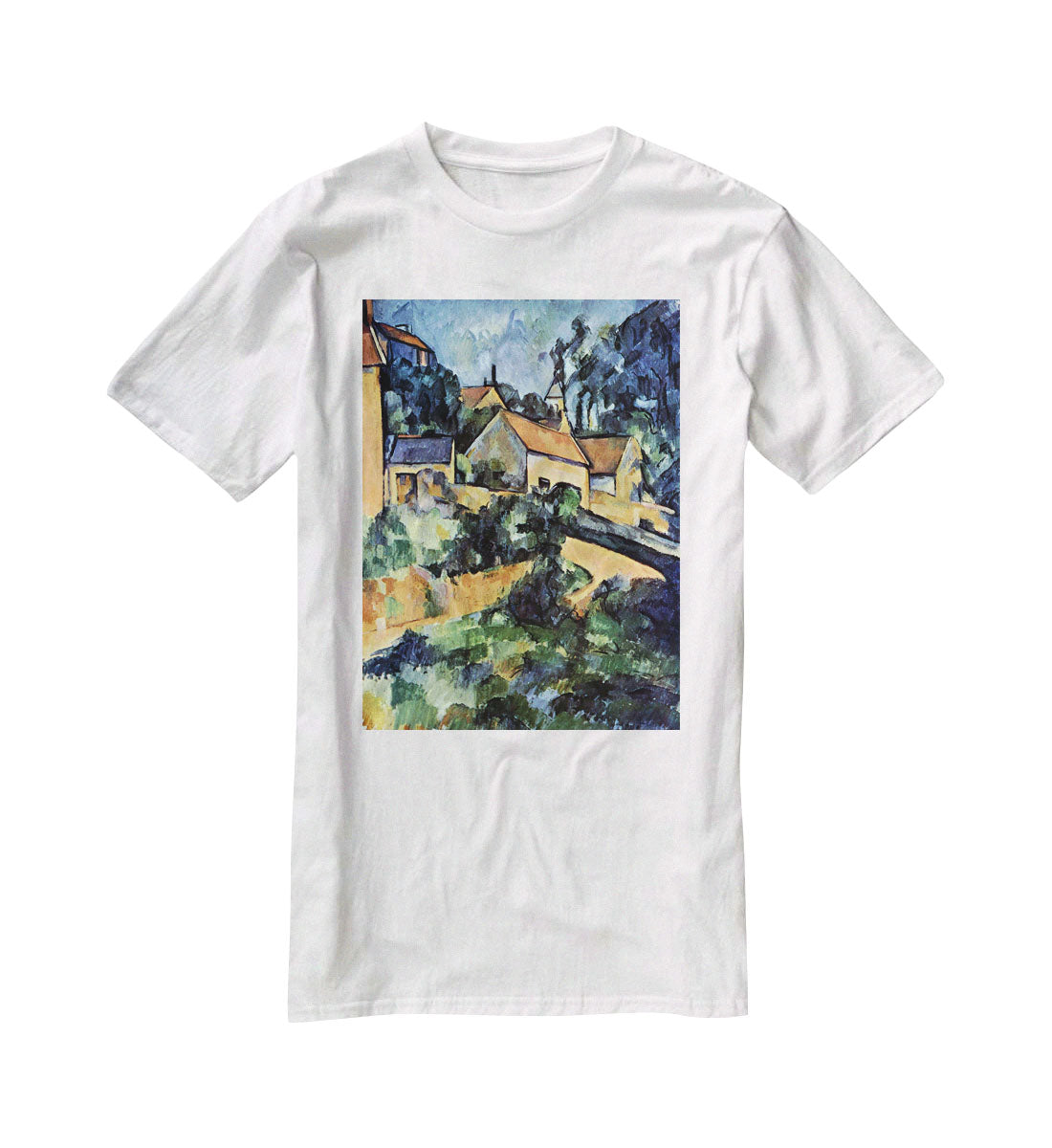 Road curve in Montgeroult by Cezanne T-Shirt - Canvas Art Rocks - 5