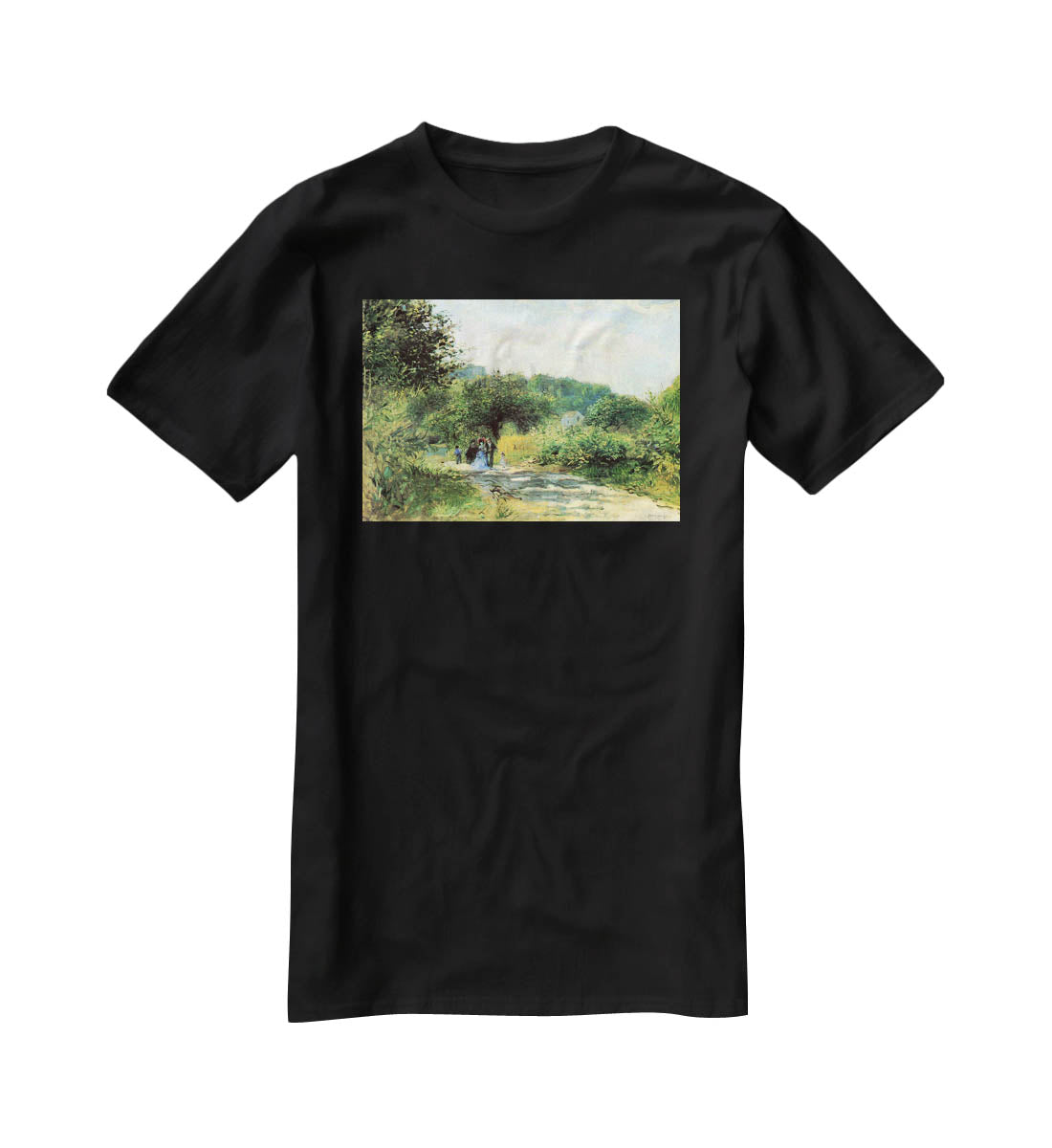 Road to Louveciennes by Renoir T-Shirt - Canvas Art Rocks - 1