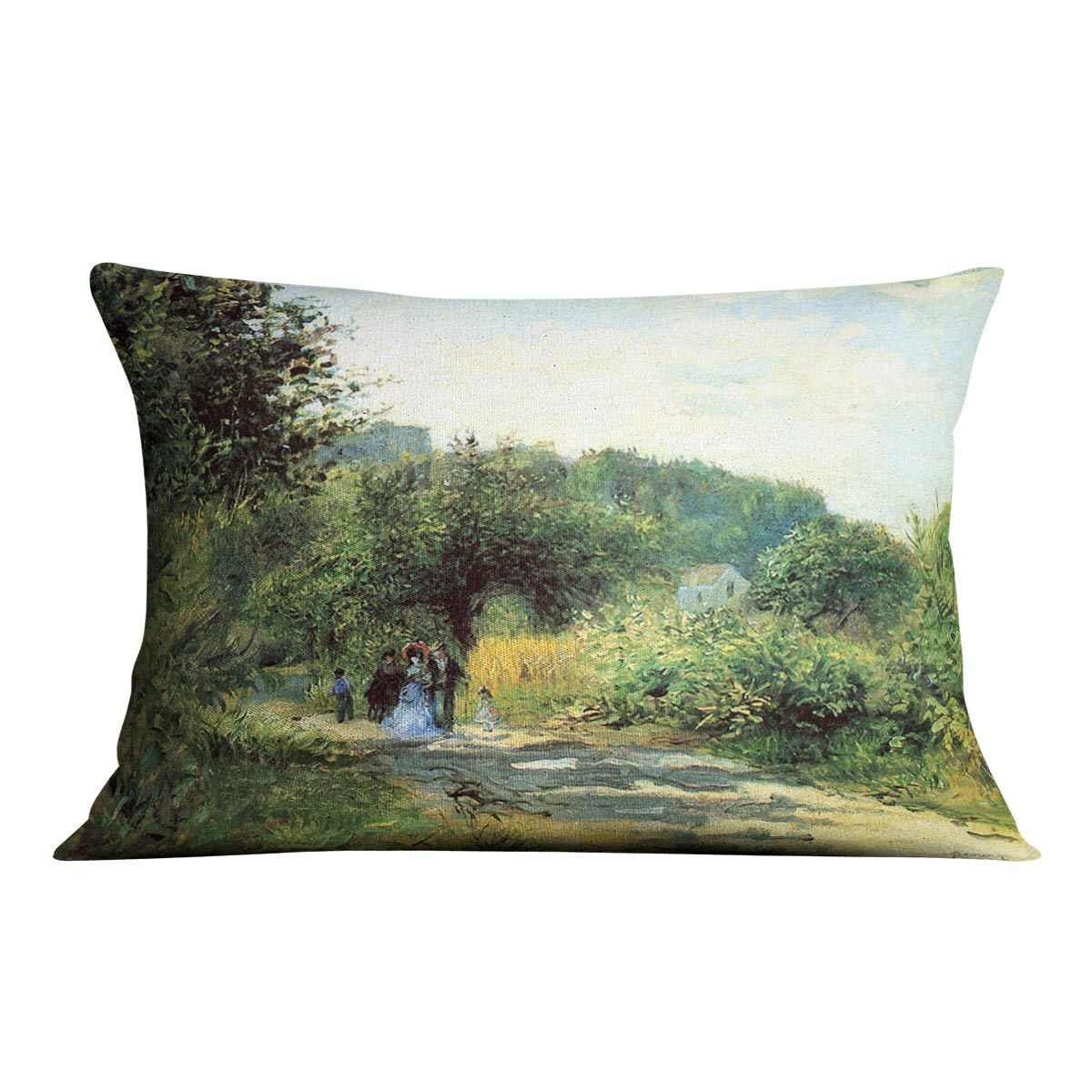 Road to Louveciennes by Renoir Cushion