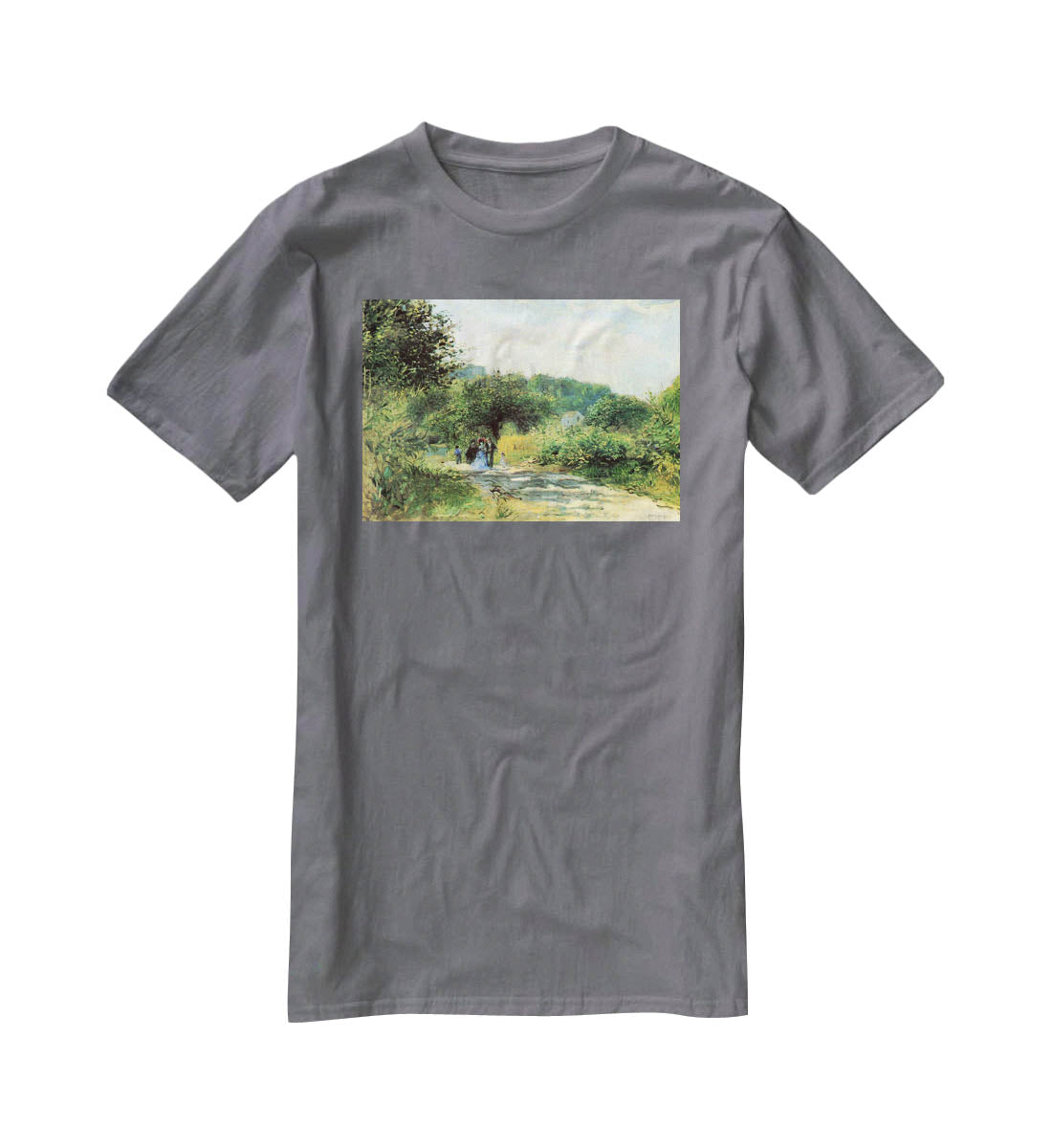 Road to Louveciennes by Renoir T-Shirt - Canvas Art Rocks - 3