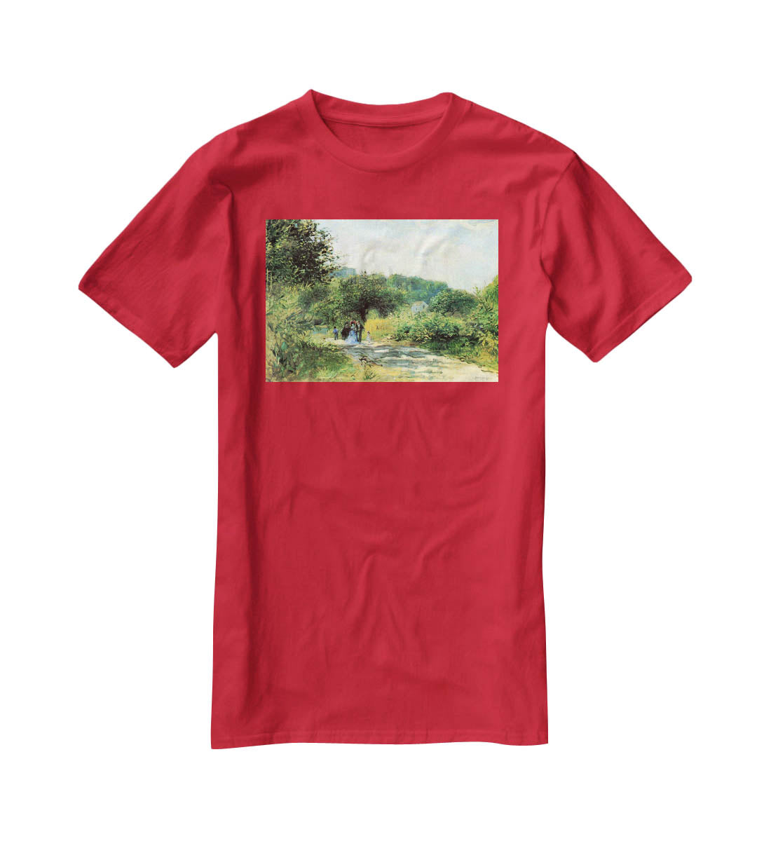 Road to Louveciennes by Renoir T-Shirt - Canvas Art Rocks - 4
