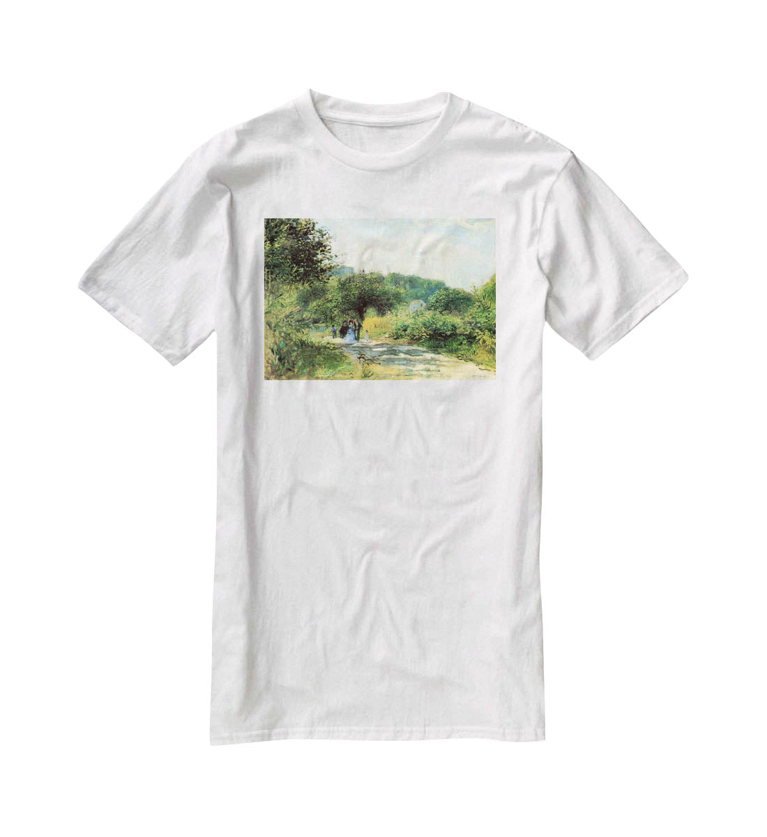 Road to Louveciennes by Renoir T-Shirt - Canvas Art Rocks - 5