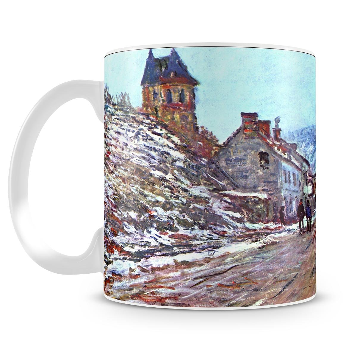 Road to Vetheuil in winter by Monet Mug - Canvas Art Rocks - 4