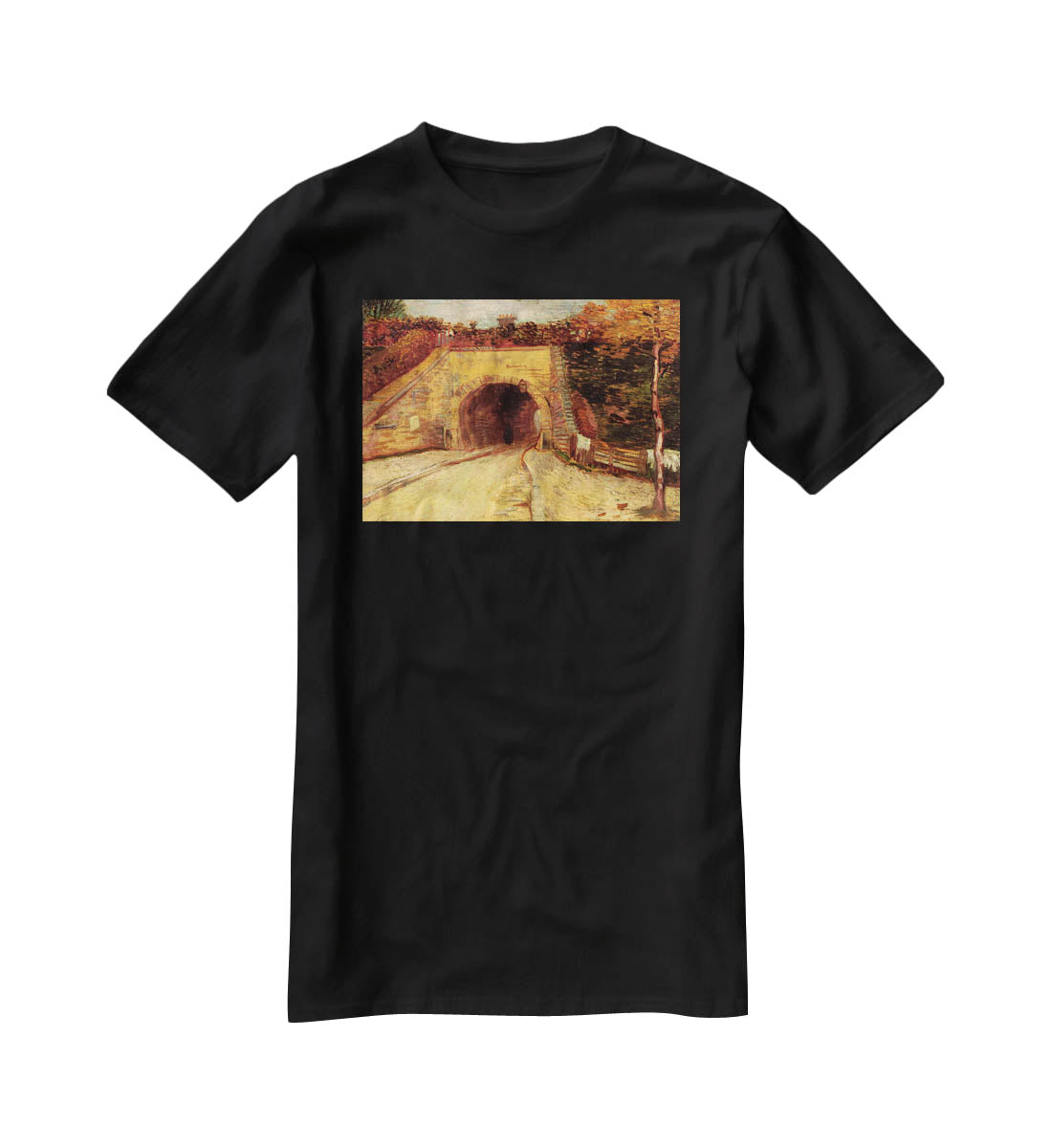 Roadway with Underpass The Viaduct by Van Gogh T-Shirt - Canvas Art Rocks - 1