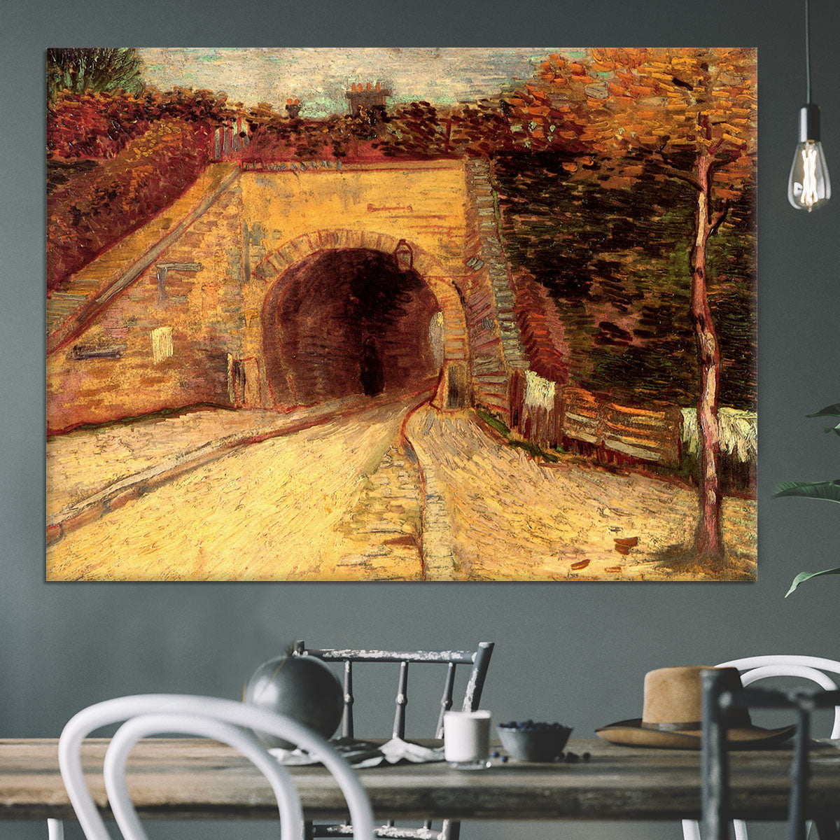Roadway with Underpass The Viaduct by Van Gogh Canvas Print or Poster - Canvas Art Rocks - 3