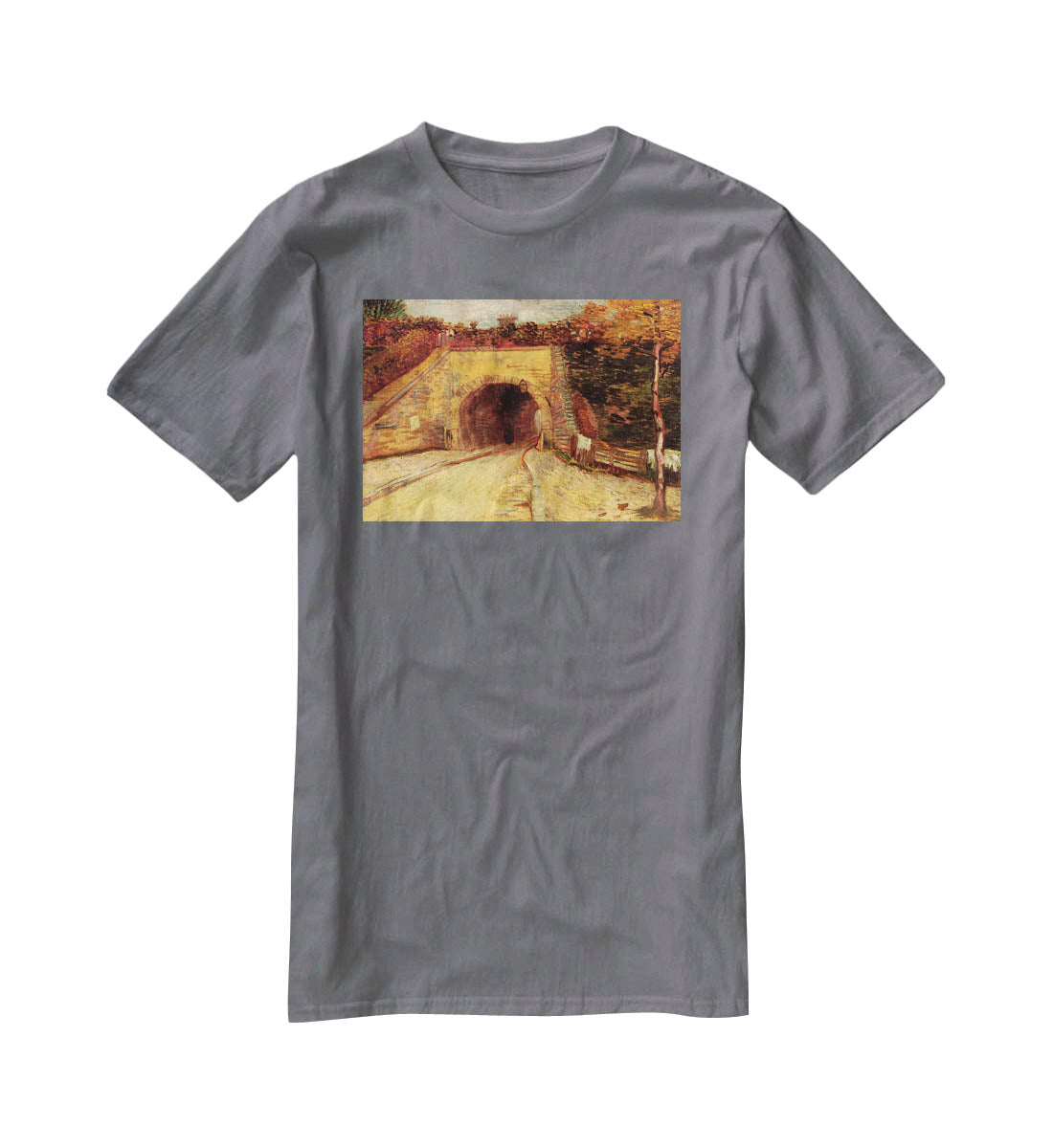 Roadway with Underpass The Viaduct by Van Gogh T-Shirt - Canvas Art Rocks - 3