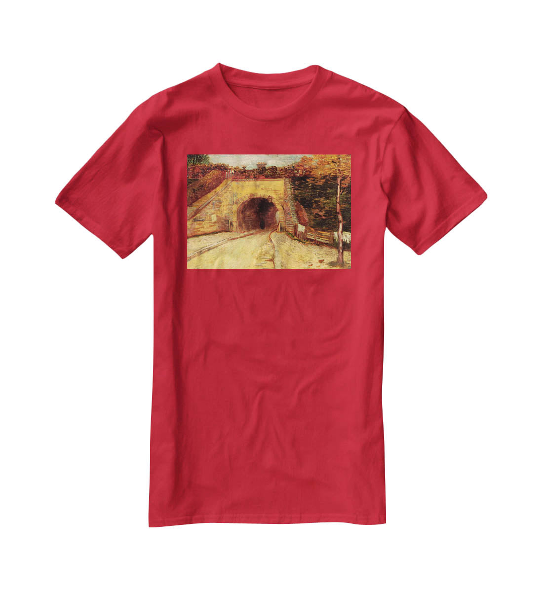 Roadway with Underpass The Viaduct by Van Gogh T-Shirt - Canvas Art Rocks - 4