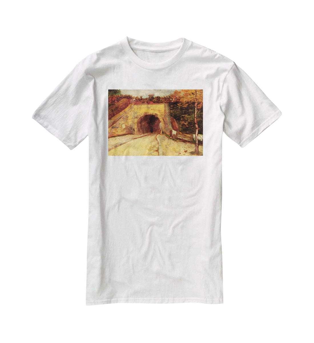 Roadway with Underpass The Viaduct by Van Gogh T-Shirt - Canvas Art Rocks - 5