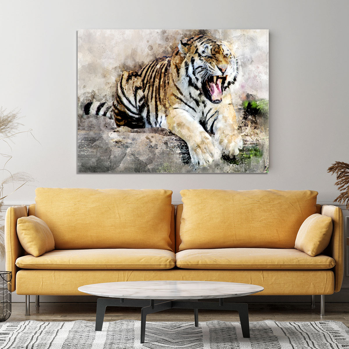 Roaring Tiger Canvas Print or Poster - Canvas Art Rocks - 4