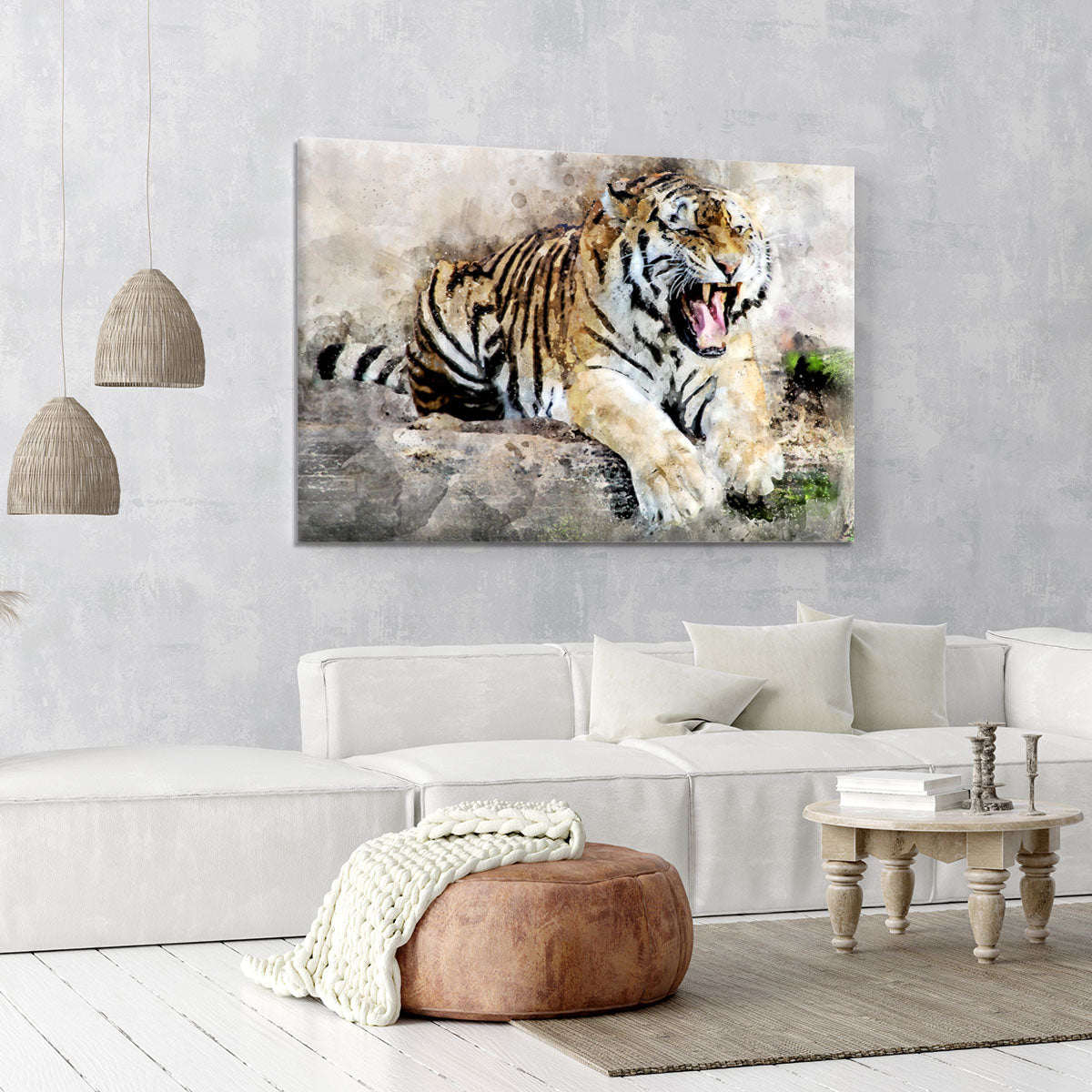 Roaring Tiger Canvas Print or Poster - Canvas Art Rocks - 6