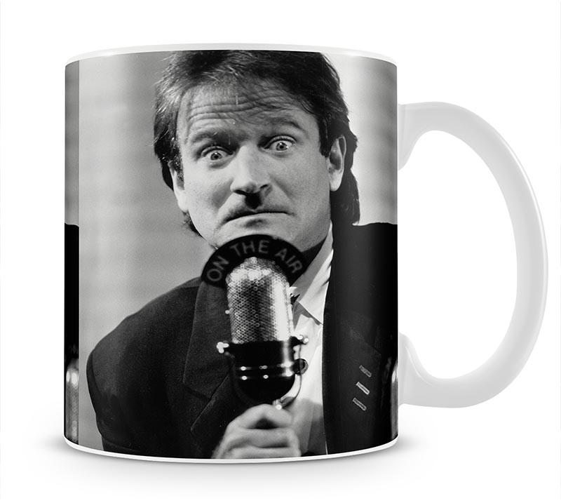 Robin Williams at the microphone Mug - Canvas Art Rocks - 1