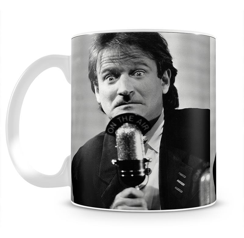 Robin Williams at the microphone Mug - Canvas Art Rocks - 2