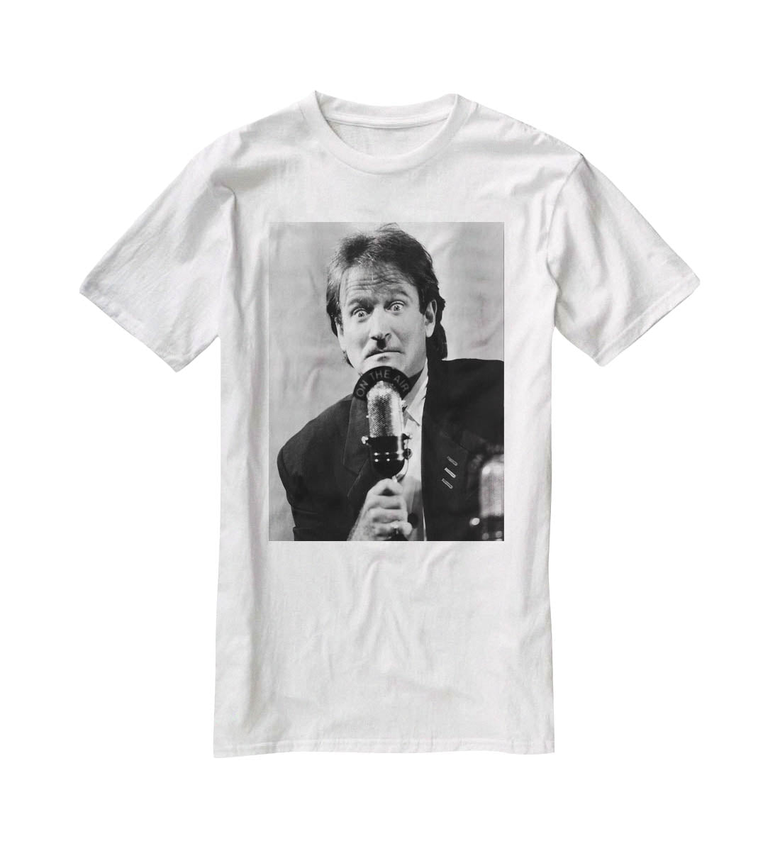 Robin Williams at the microphone T-Shirt - Canvas Art Rocks - 5