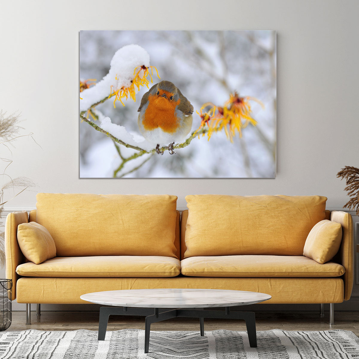 Robin in the Snow Canvas Print or Poster - Canvas Art Rocks - 4