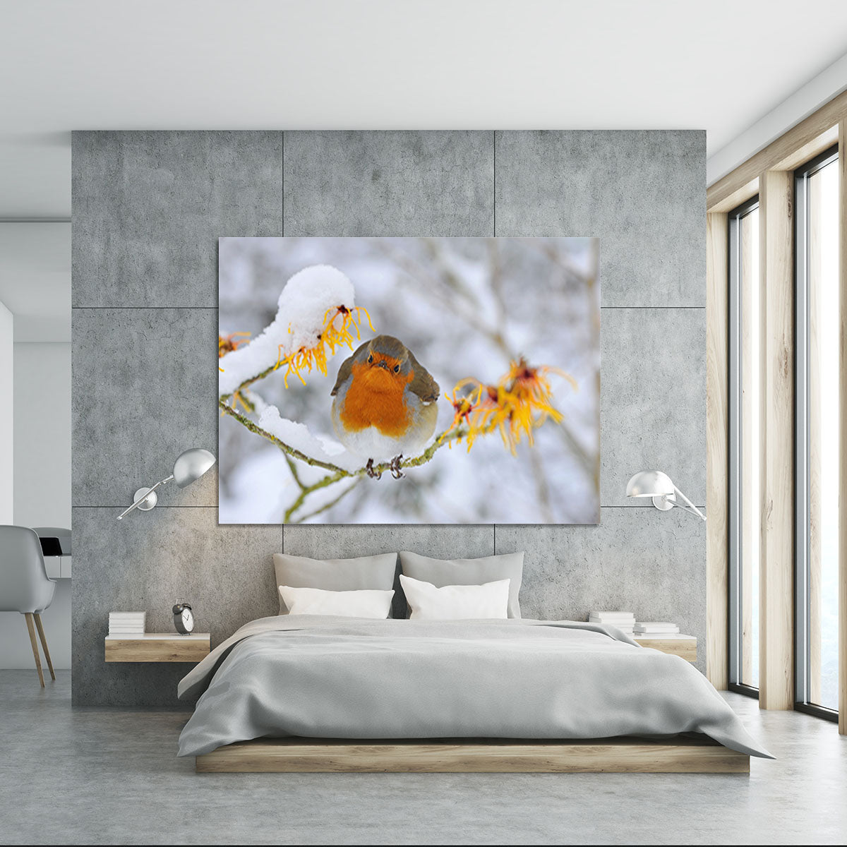 Robin in the Snow Canvas Print or Poster - Canvas Art Rocks - 5