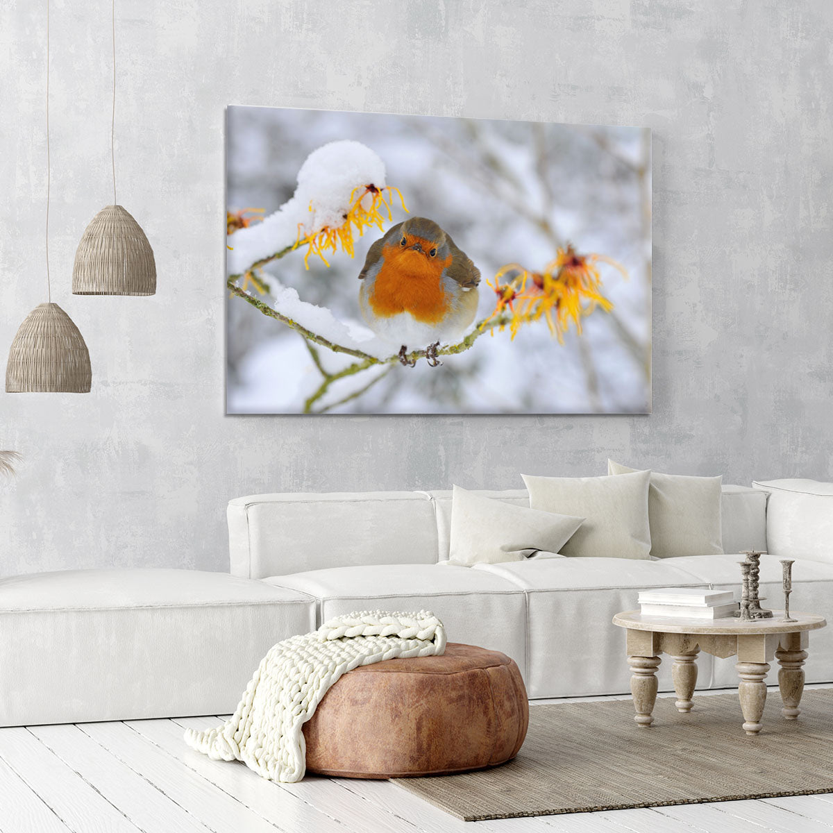 Robin in the Snow Canvas Print or Poster - Canvas Art Rocks - 6