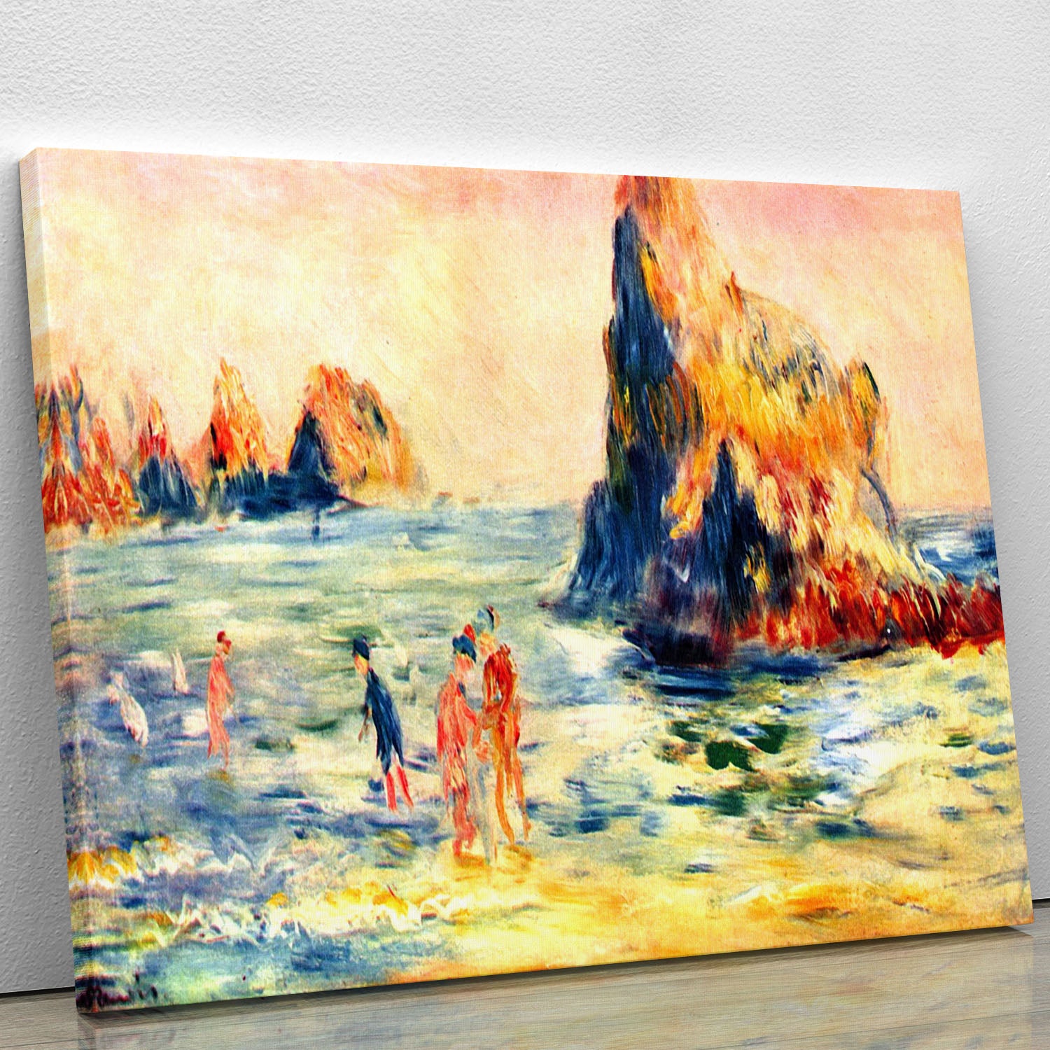 Rock cliffs in Guernsey by Renoir Canvas Print or Poster - Canvas Art Rocks - 1