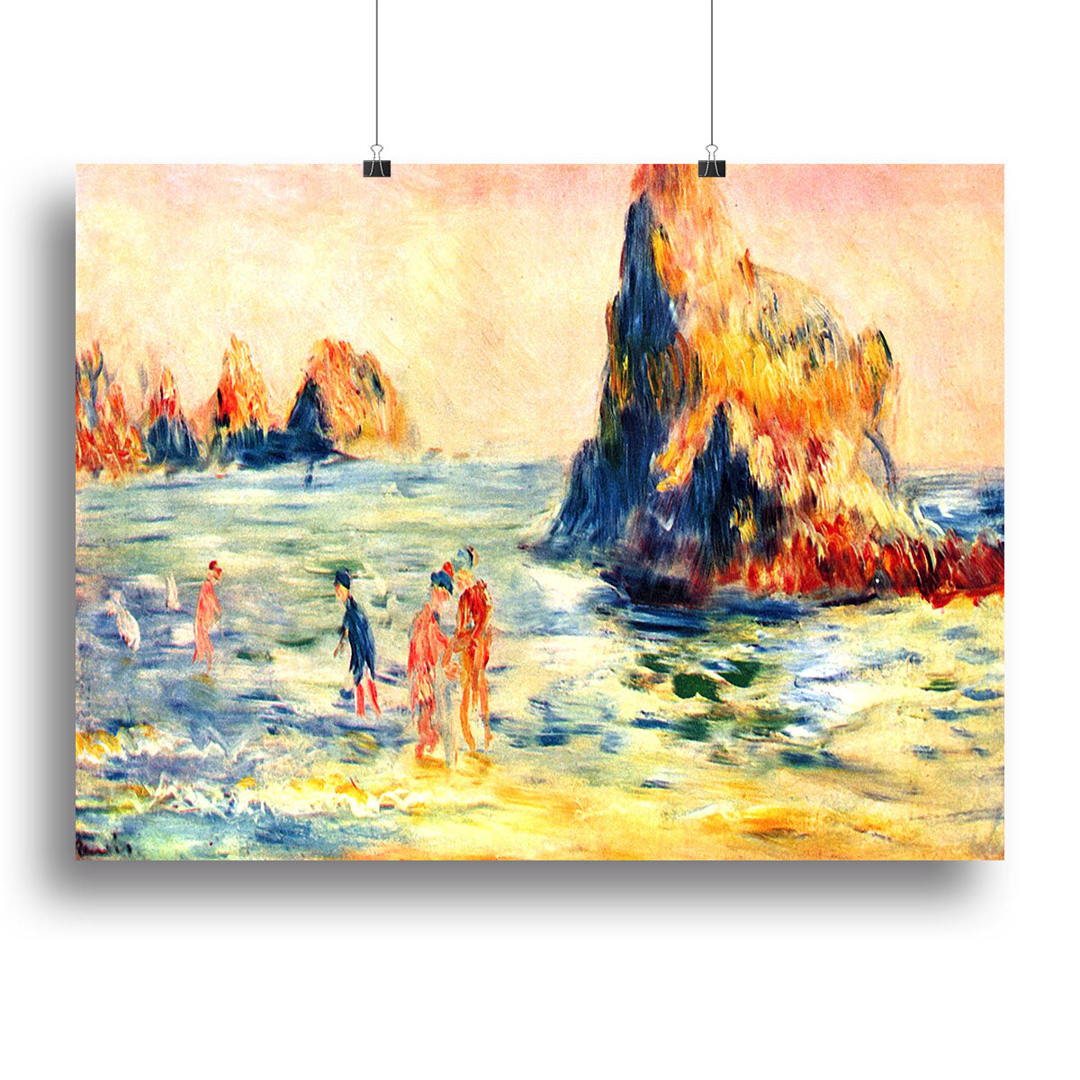 Rock cliffs in Guernsey by Renoir Canvas Print or Poster - Canvas Art Rocks - 2