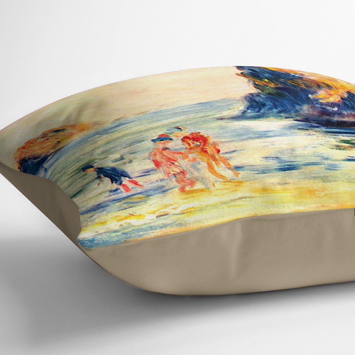 Rock cliffs in Guernsey by Renoir Cushion